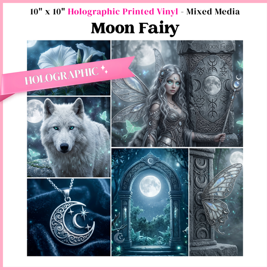 Moon Fairy - Mixed Media Vinyl 10"x10" Sheet