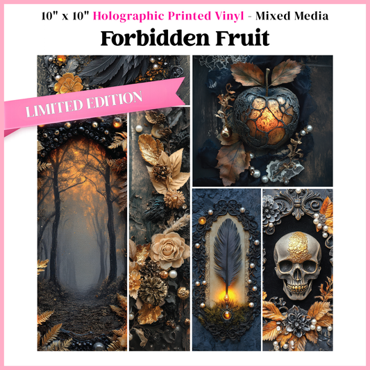 Forbidden Fruit - Mixed Media Vinyl 10"x10" Sheet