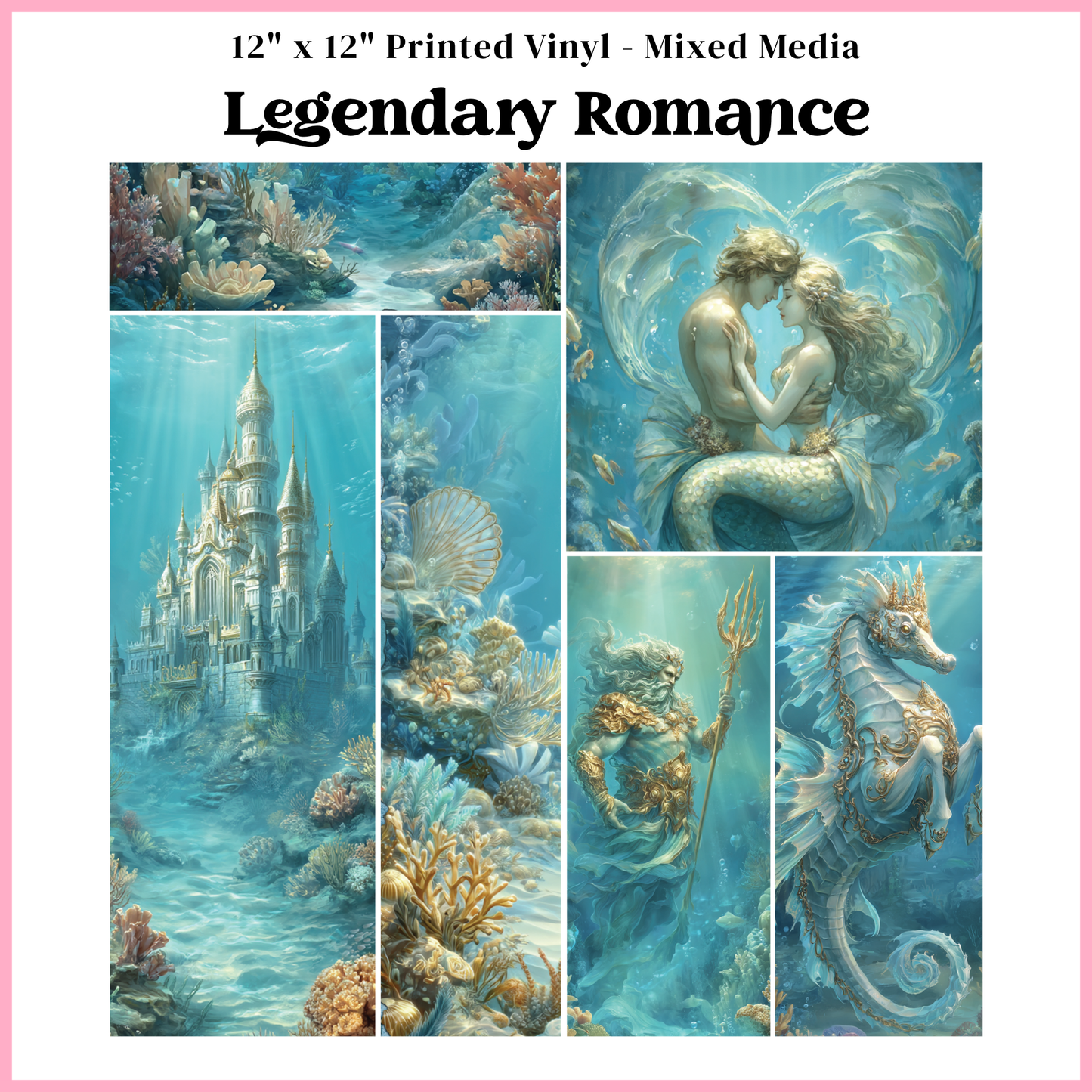 Legendary Romance - Mixed Media Vinyl 12"x12" Sheet