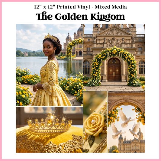 The Golden Kingdom - Mixed Media Vinyl 12"x12" Sheet