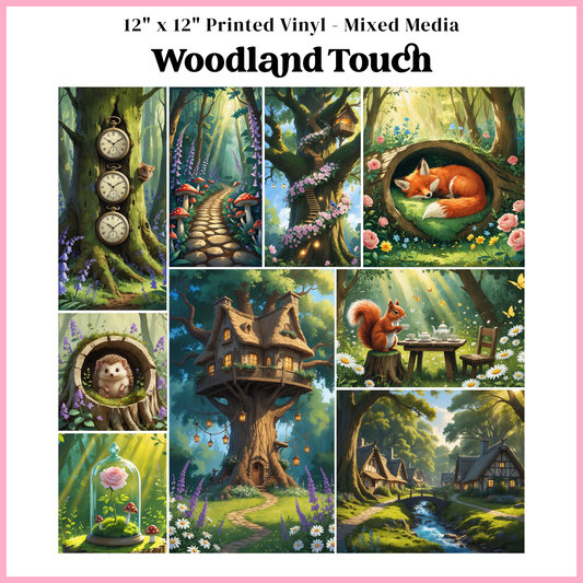 Woodland Touch - Mixed Media Vinyl 12"x12" Sheet