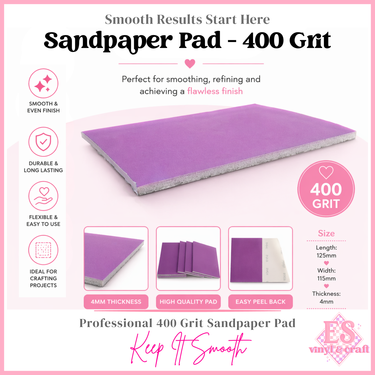 Sandpaper Pad 400 Grit