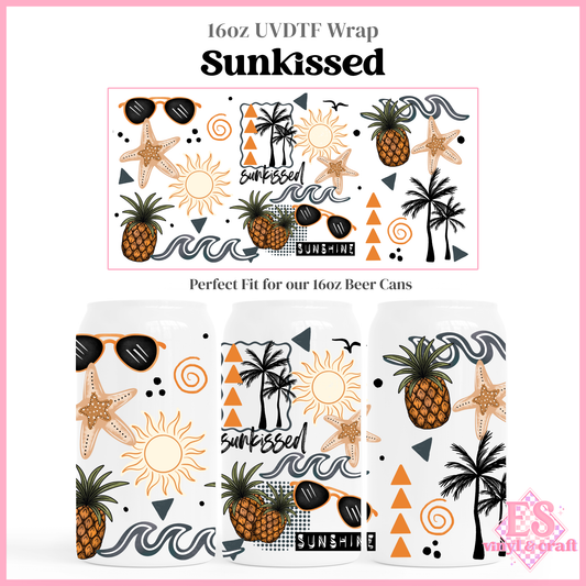 Sunkissed - 16oz Beer Can / Libbey UV-DTF Transfer