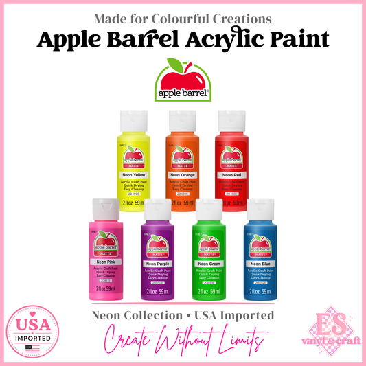 Apple Barrel Neon Range Acrylic Paint 2oz (Made in the USA)