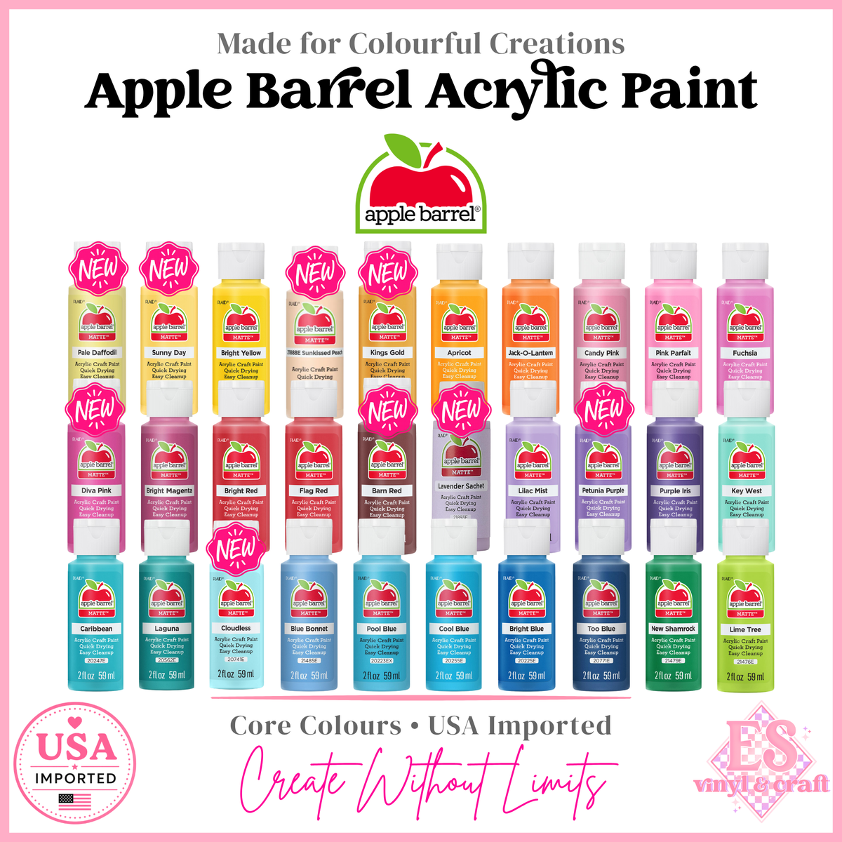 Apple Barrel Acrylic Paint 2oz (Made in the USA)