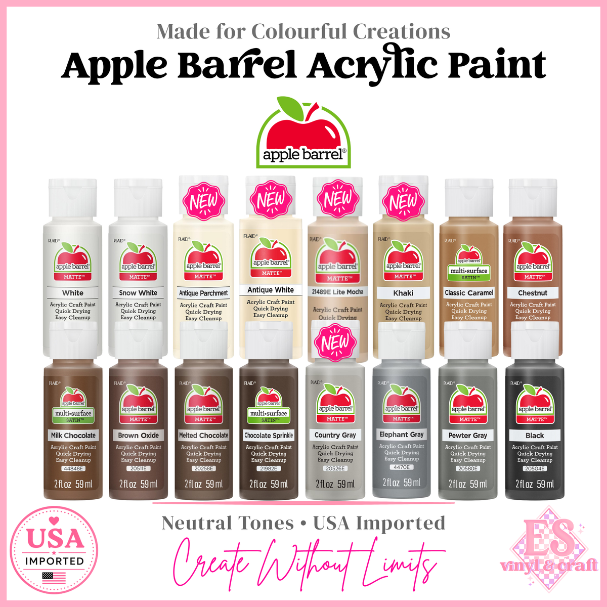 Apple Barrel Acrylic Paint 2oz (Made in the USA)