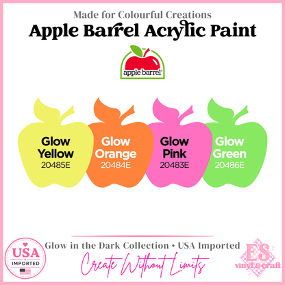 Apple Barrel Glow in the Dark Acrylic Paint 2oz (Made in the USA)