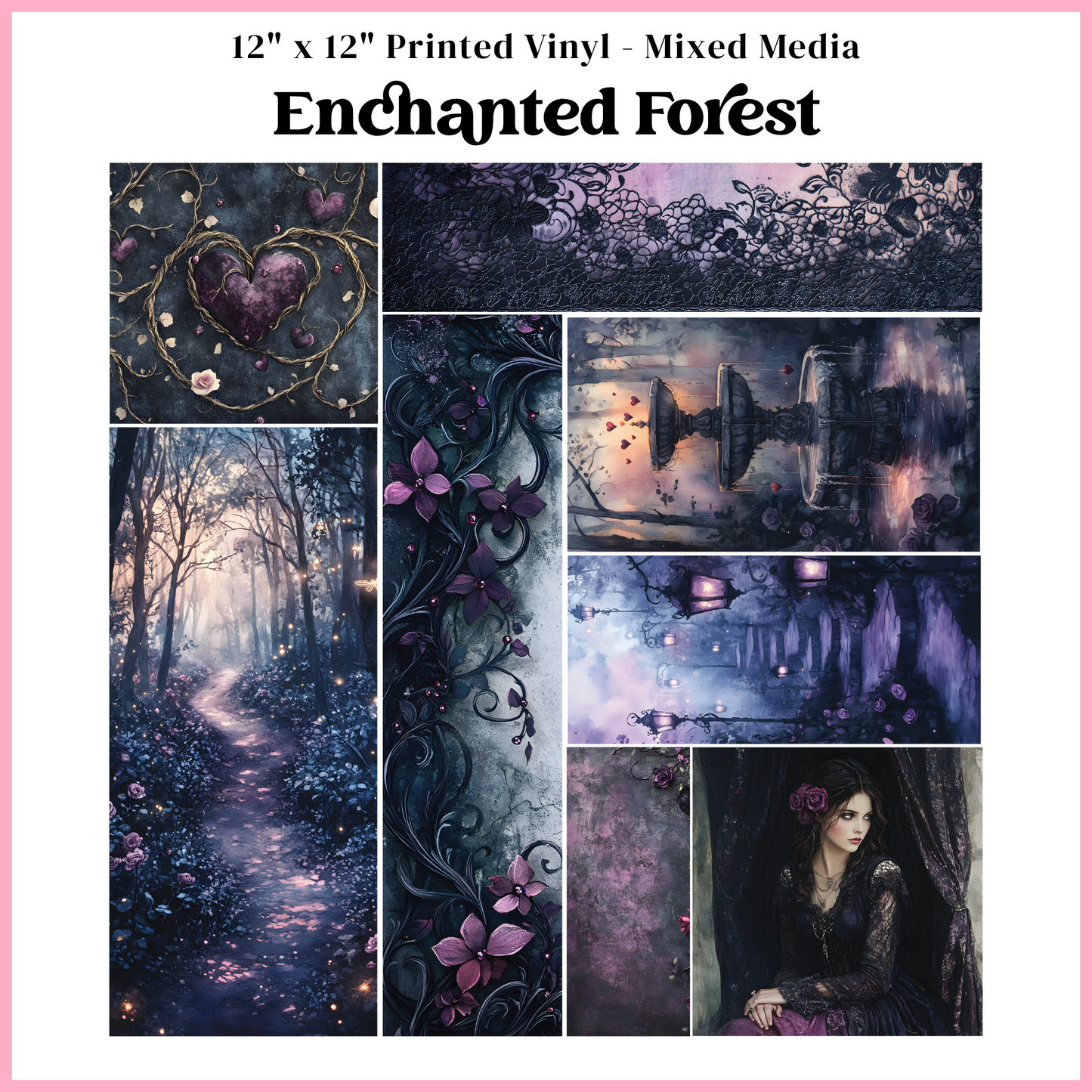 Enchanted Forest - Mixed Media Vinyl - 12" x 12" Sheet