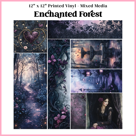 Enchanted Forest - Mixed Media Vinyl - 12" x 12" Sheet