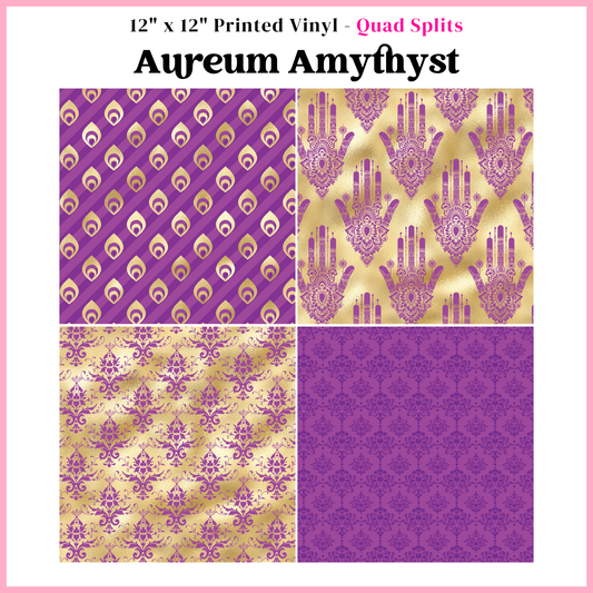 Aureum Amethyst - Quad Split - 12" x 12" Sheet