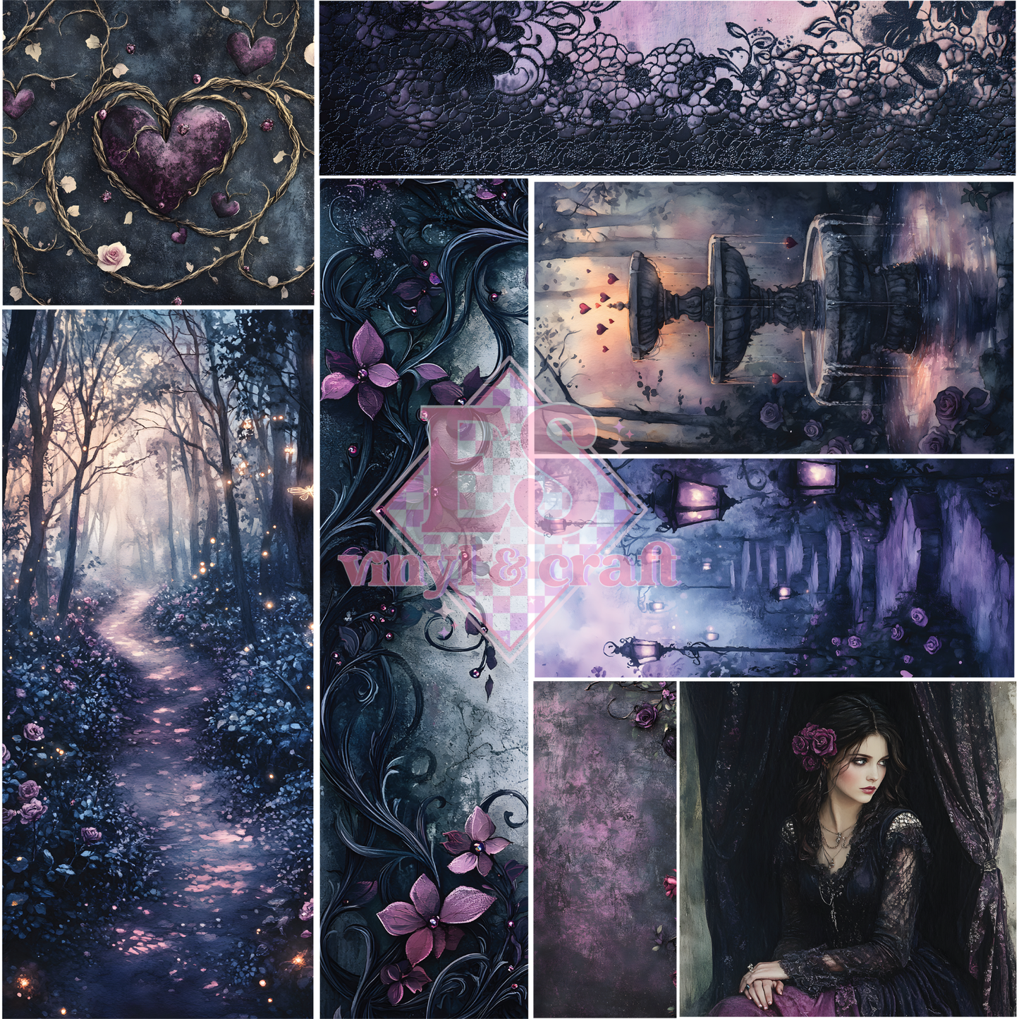 Enchanted Forest - Mixed Media Vinyl - 12" x 12" Sheet