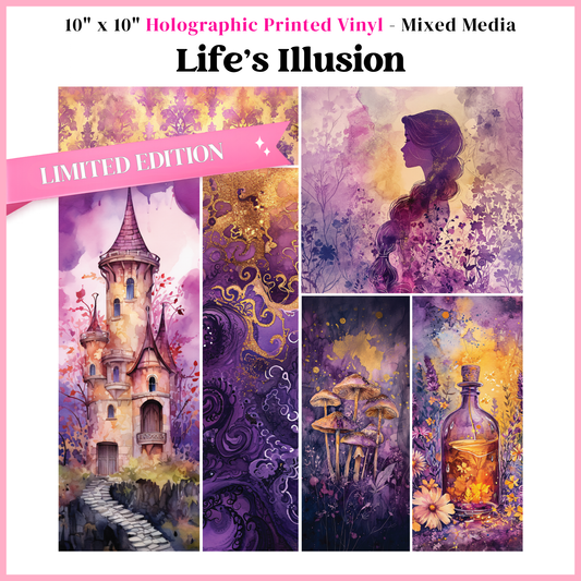 Life's Illusion - Mixed Media Vinyl 10"x10" Sheet