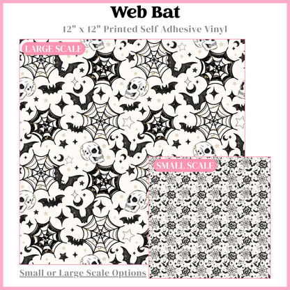 Web Bat - 12"x12" Printed Self Adhesive Vinyl