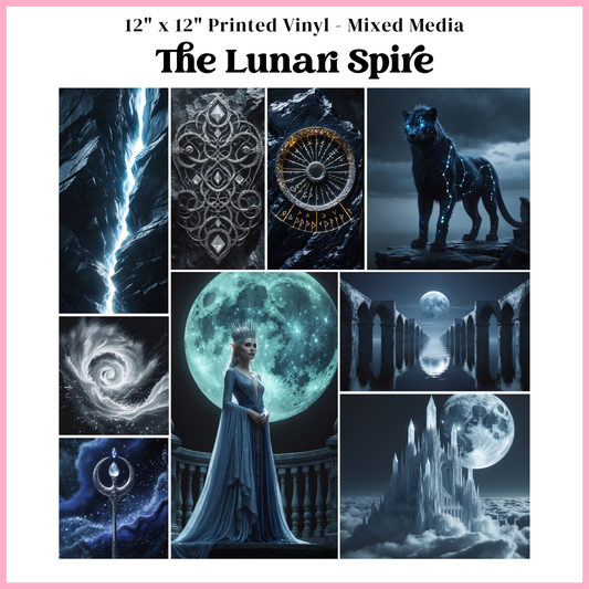 The Lunari Spire- Mixed Media Vinyl 12"x12" Sheet