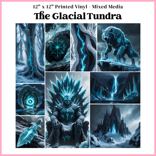 The Glacial Tundra - Mixed Media Vinyl 12"x12" Sheet
