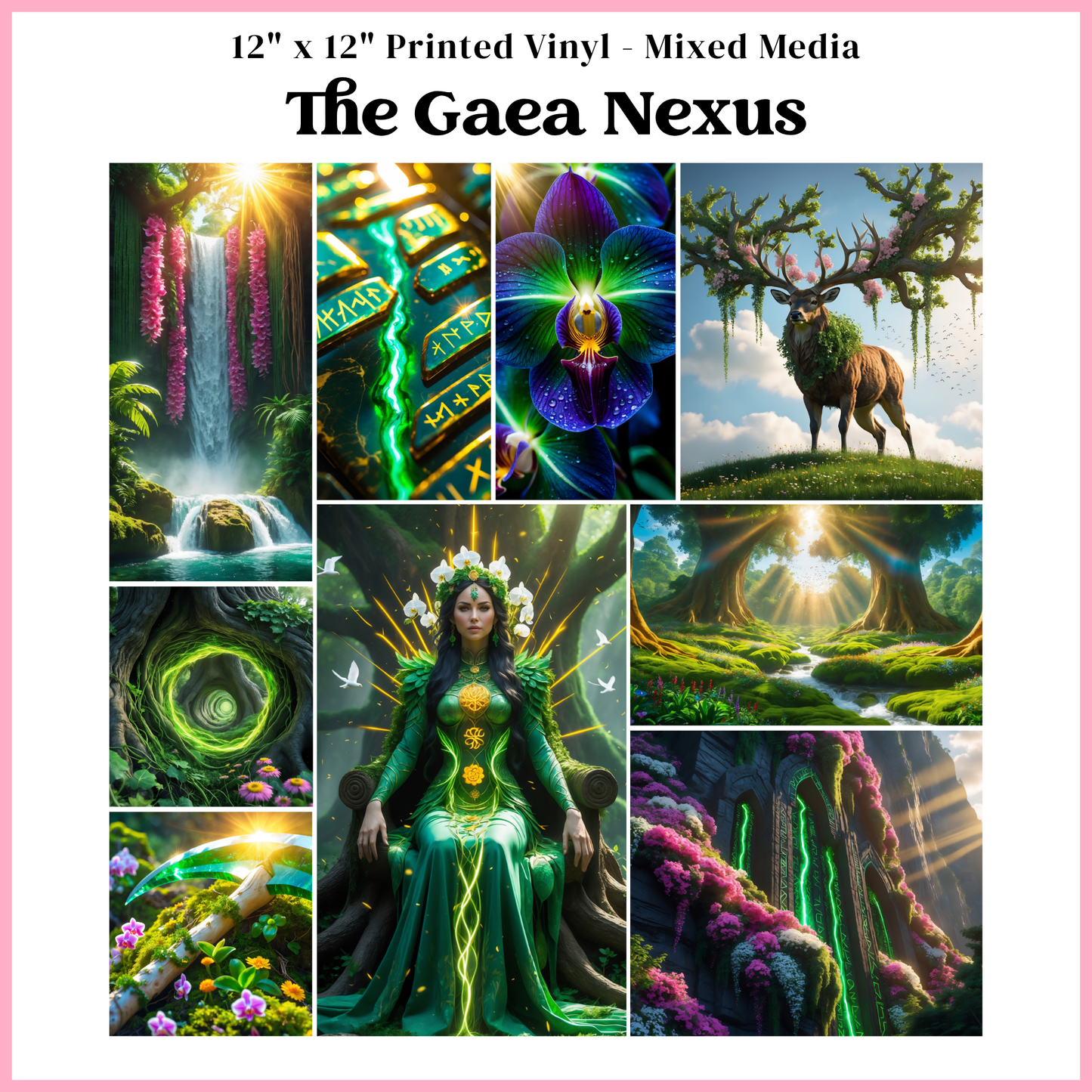 The Gaea Nexus - Mixed Media Vinyl 12"x12" Sheet