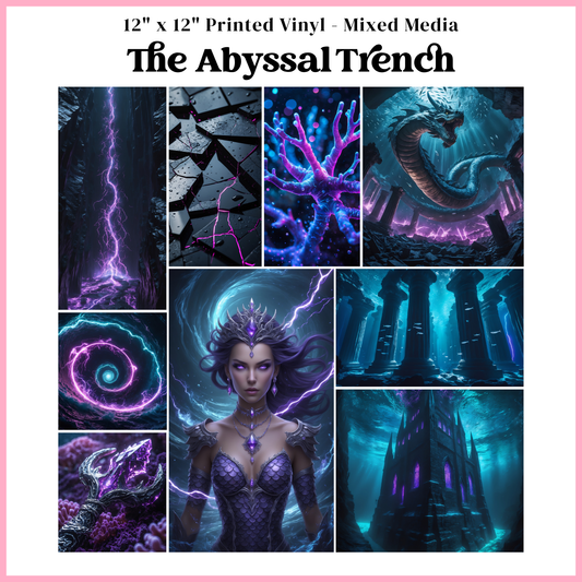 The Abyssal Trench - Mixed Media Vinyl 12"x12" Sheet