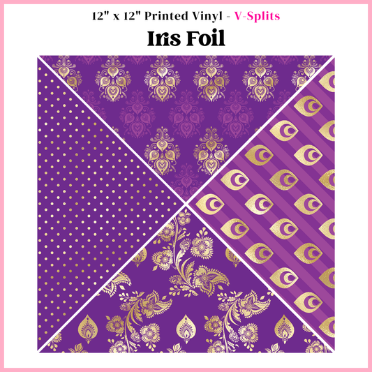 Iris Foil - V Split - 12" x 12" Sheet