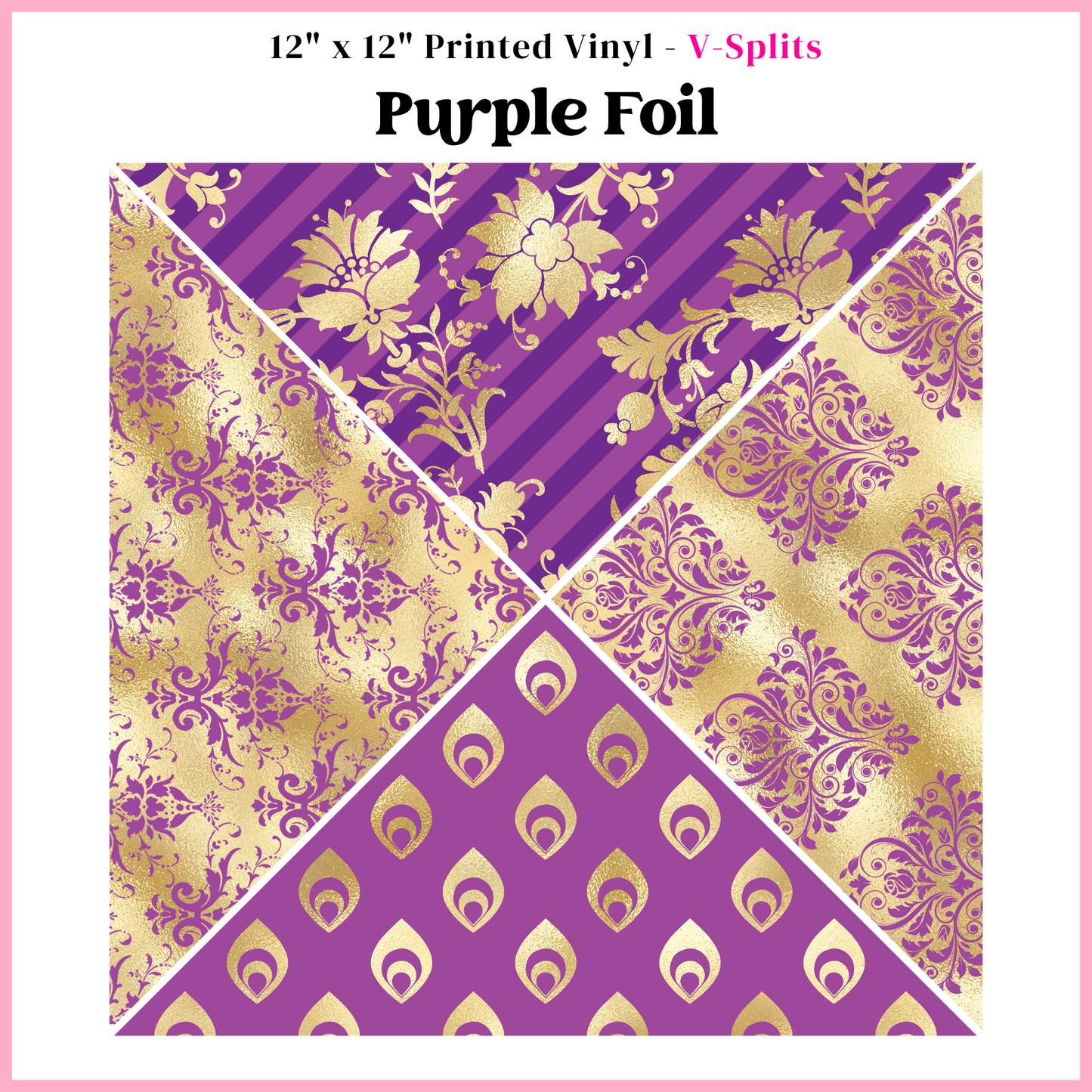 Purple Foil - V Split - 12" x 12" Sheet