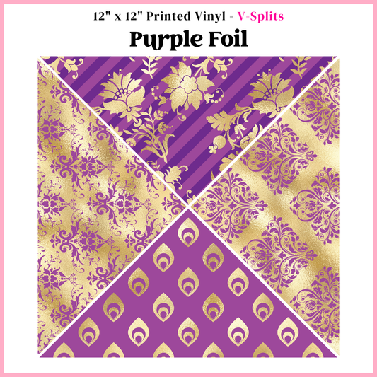 Purple Foil - V Split - 12" x 12" Sheet