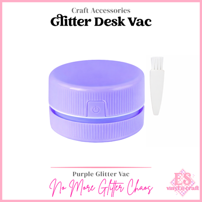 The Glitter Vac / Mini Desk Vac (Pink, Purple or White Option)
