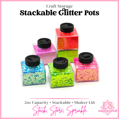 Stackable Glitter Pots - 2oz / 56g