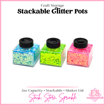 Stackable Glitter Pots - 2oz / 56g