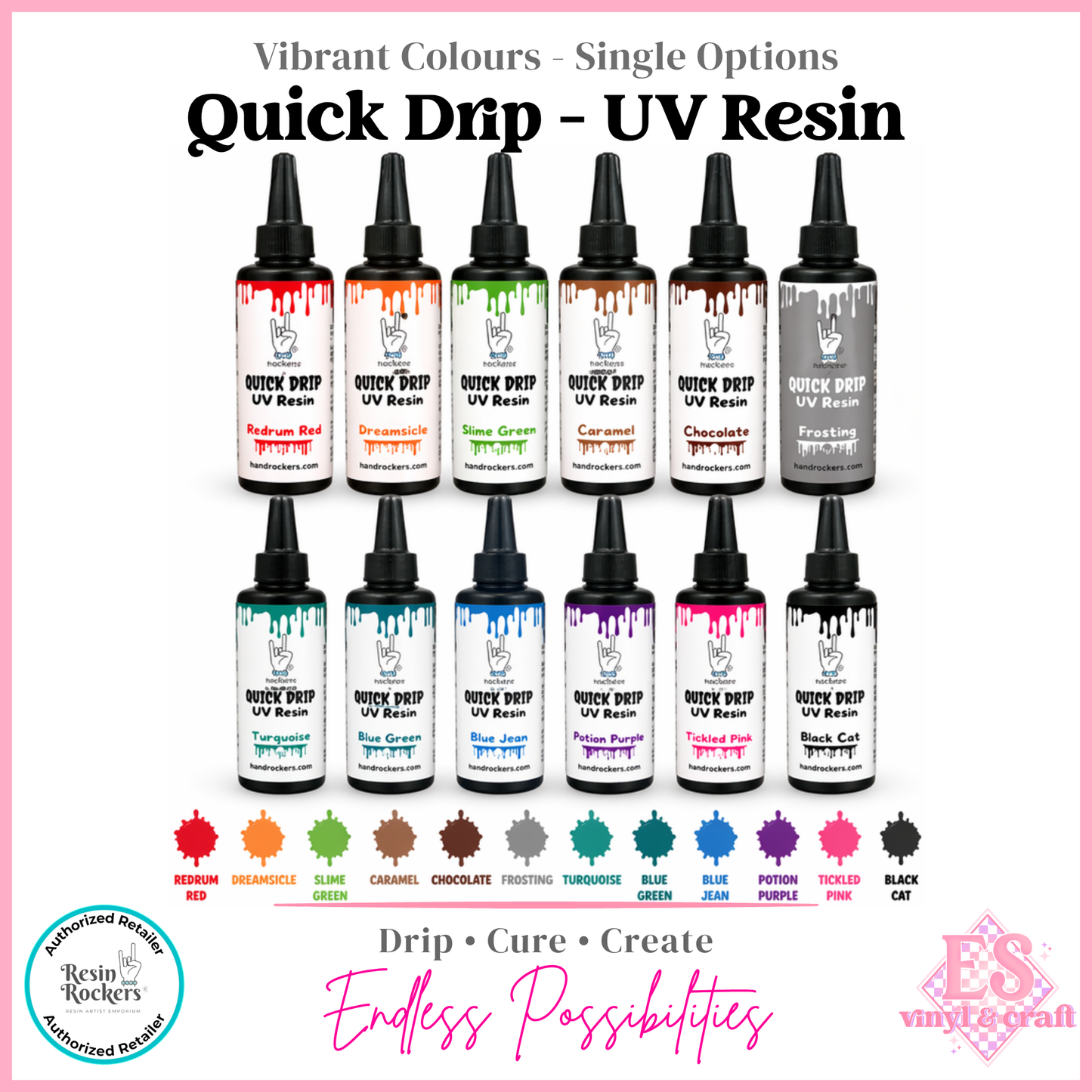 Resin Rockers® Quick Drip UV Resin for Pens and Tumblers 25g