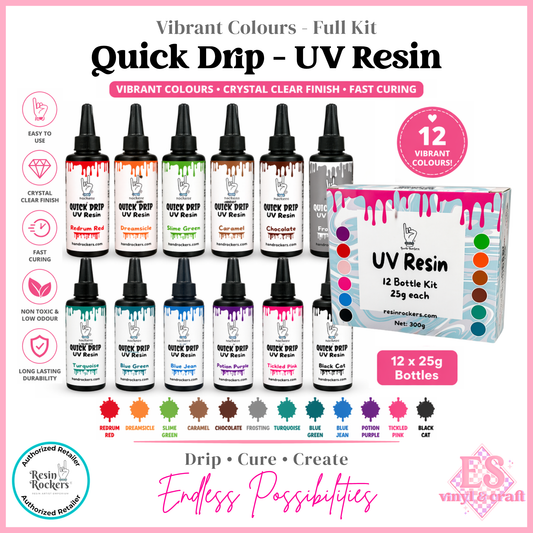 Resin Rockers® Quick Drip UV Resin for Pens and Tumblers 25g