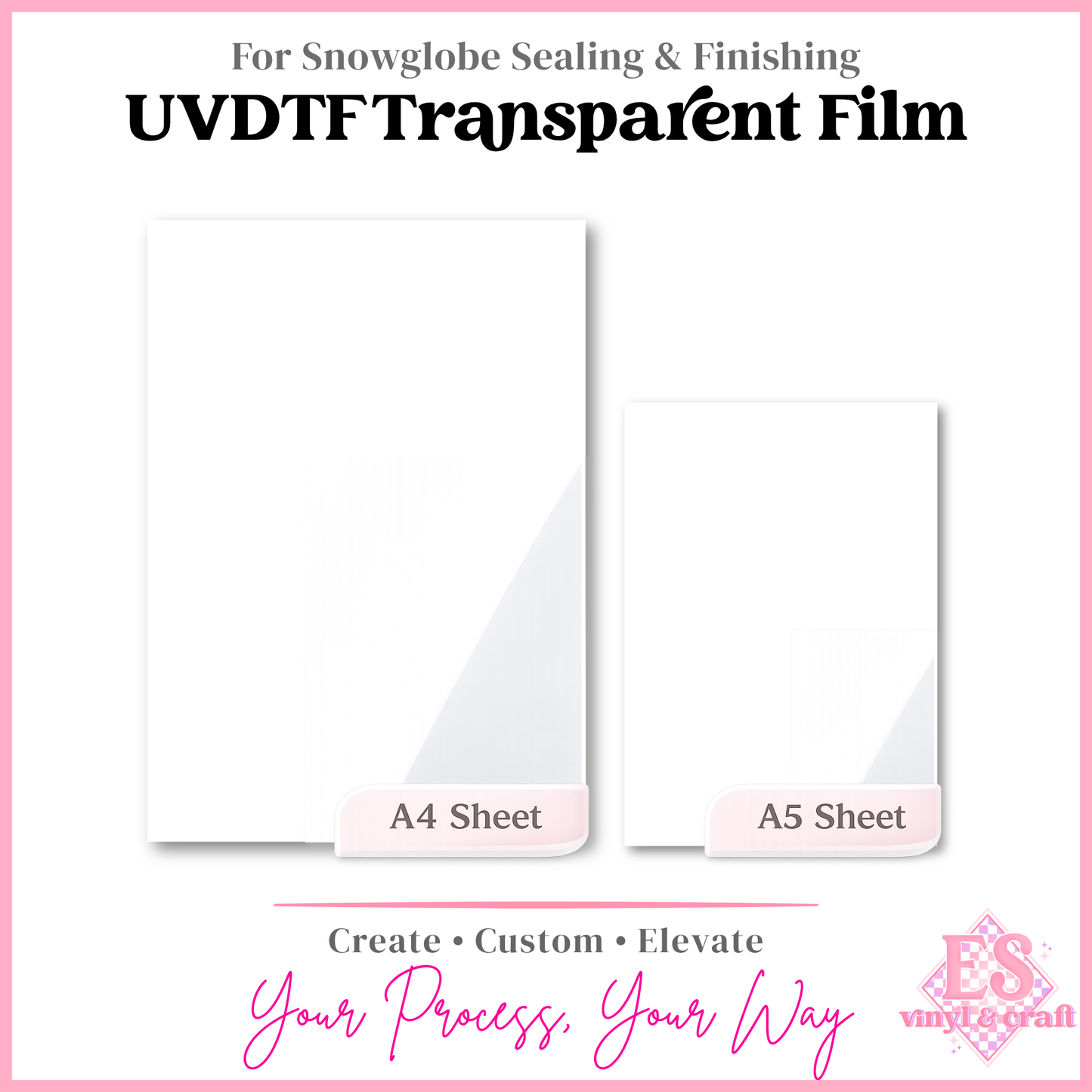 Transparent Film (used as part of the sealing process of Snowglobes)