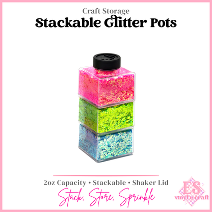 Stackable Glitter Pots - 2oz / 56g