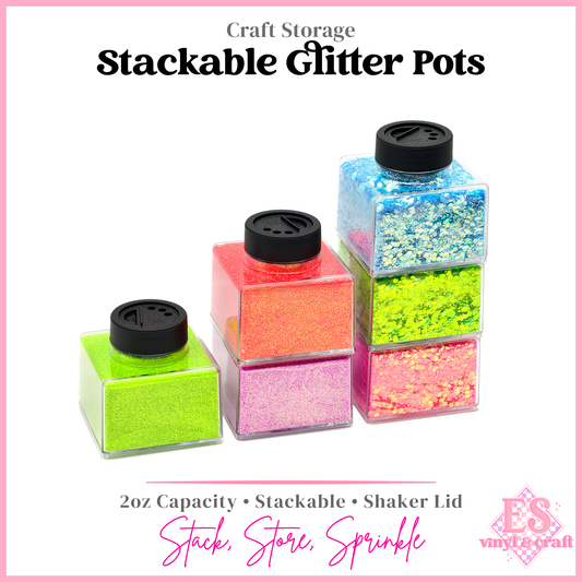 Stackable Glitter Pots - 2oz / 56g