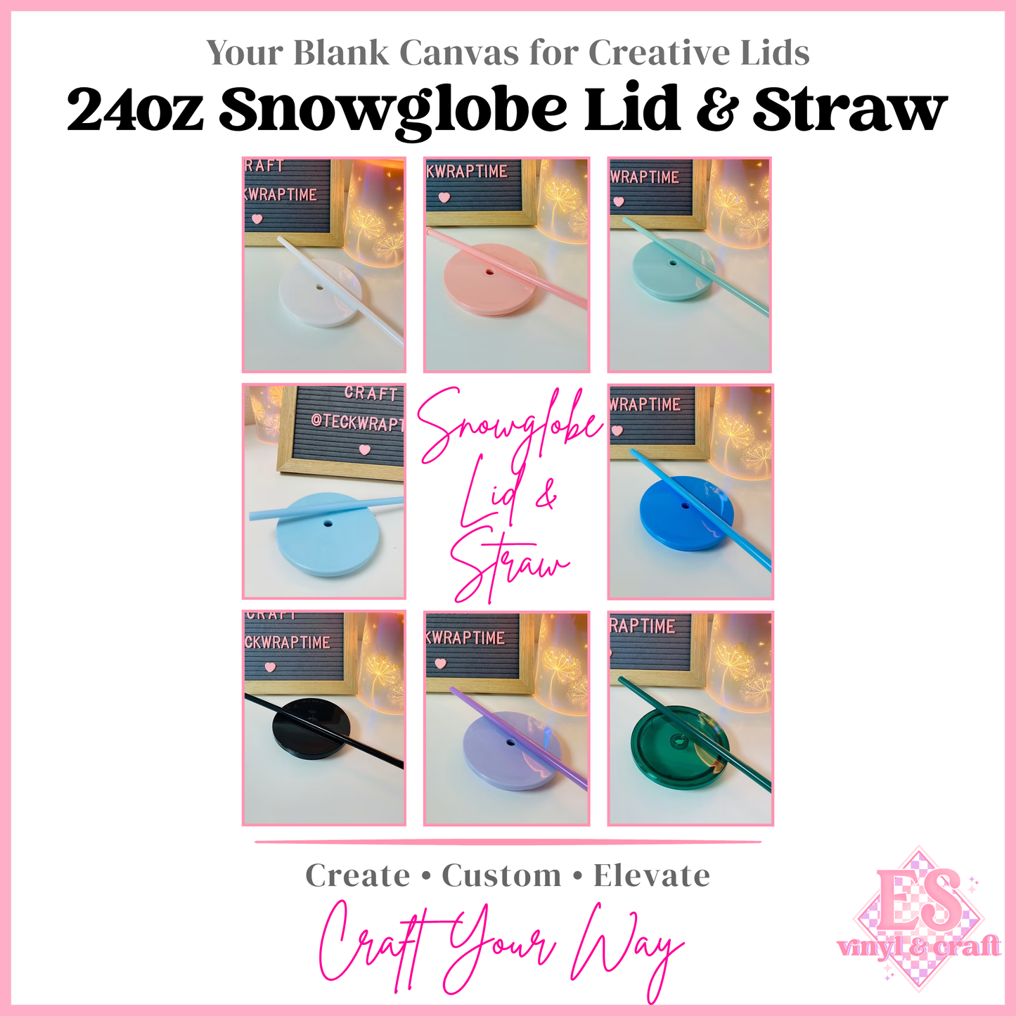 Snowglobe Lid and Straw
