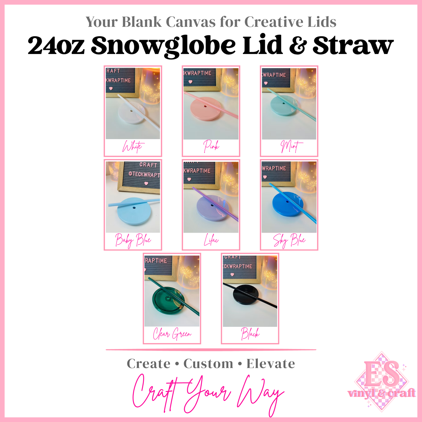 Snowglobe Lid and Straw