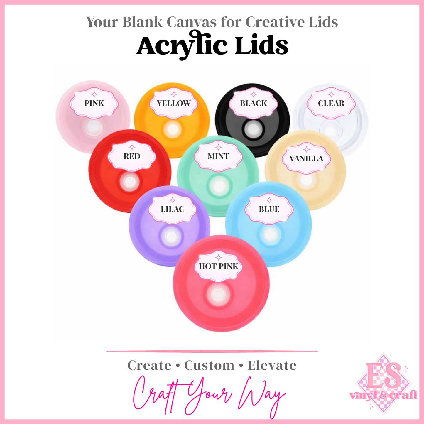 Acrylic Replacement Lids