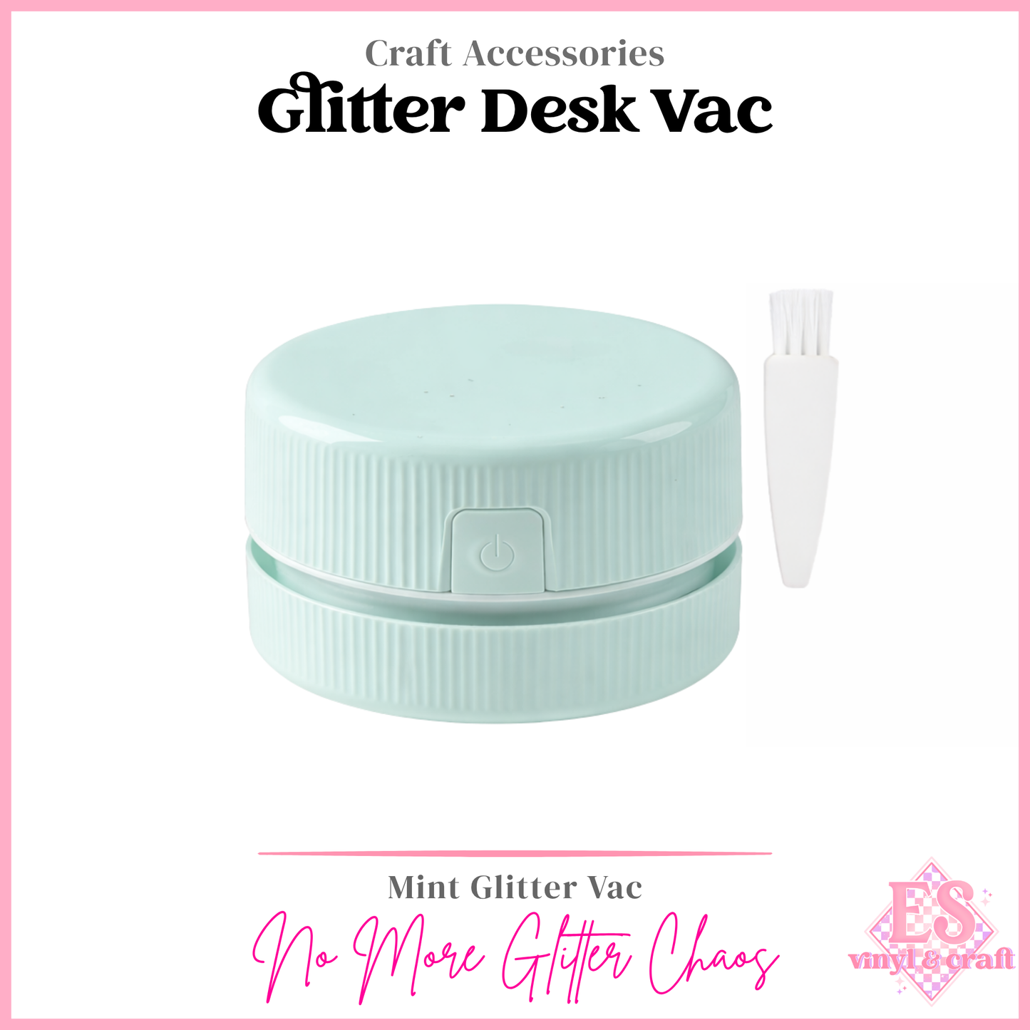 The Glitter Vac / Mini Desk Vac (Pink, Purple or White Option)