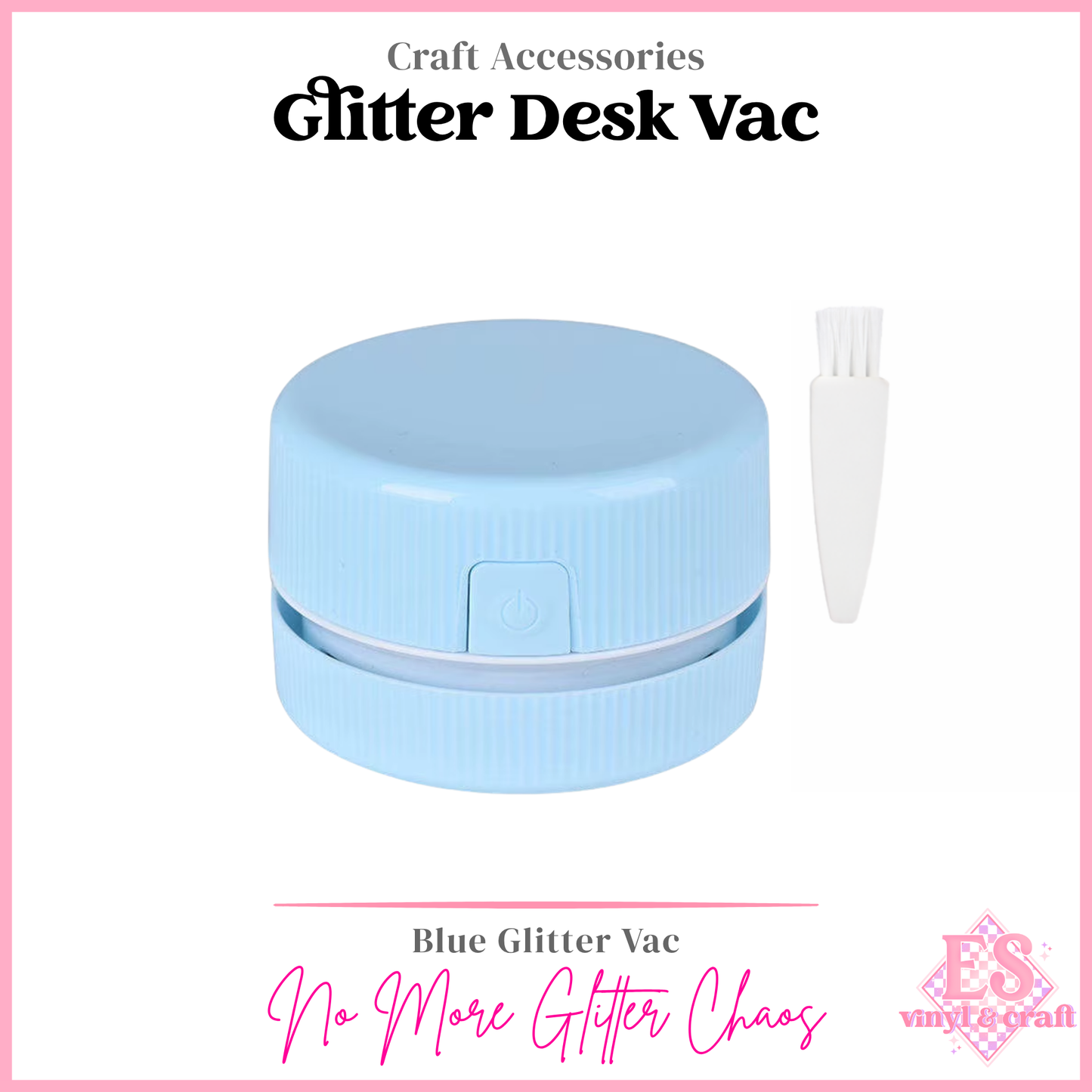 The Glitter Vac / Mini Desk Vac (Pink, Purple or White Option)