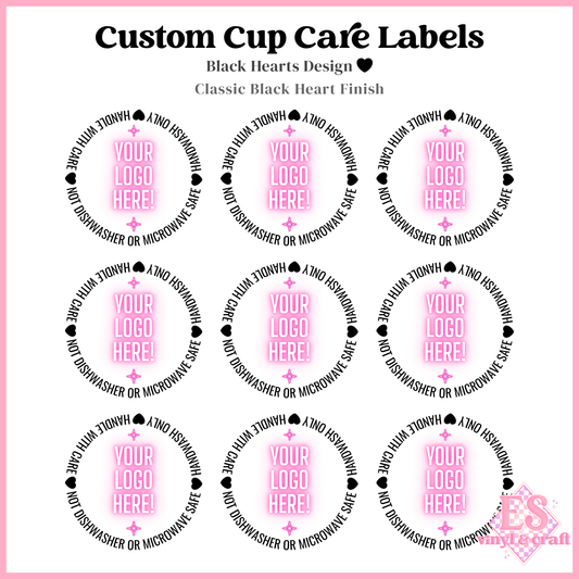 Custom Logo UVDTF Cup Care Circles - Font 2 (3 Options Available)