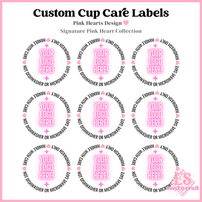 Custom Logo UVDTF Cup Care Circles - Font 2 (3 Options Available)