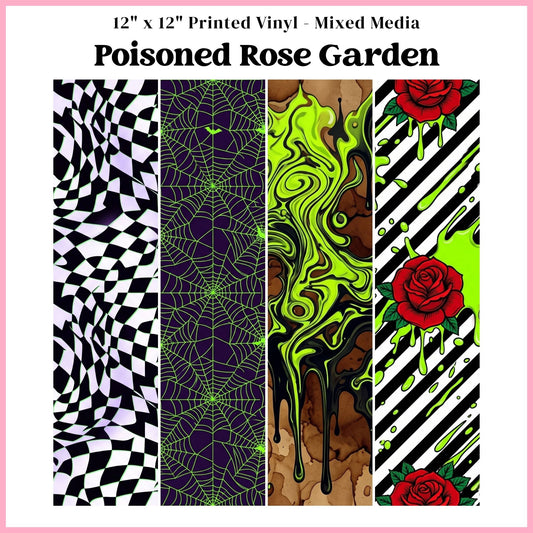 Poisoned Rose Garden - Mixed Media Vinyl 12"x12" Sheet