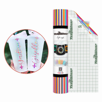 Holographic Glossy Rainbow Vinyl