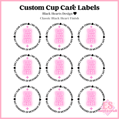 Custom Logo UVDTF Cup Care Circles - Font 1 (3 Options Available)