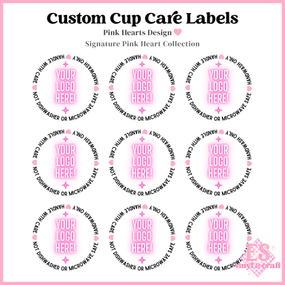 Custom Logo UVDTF Cup Care Circles - Font 1 (3 Options Available)