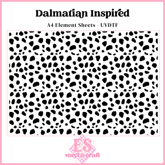 Dalmatian Inspired  - UVDTF Element Sheet (A4 Sheet)
