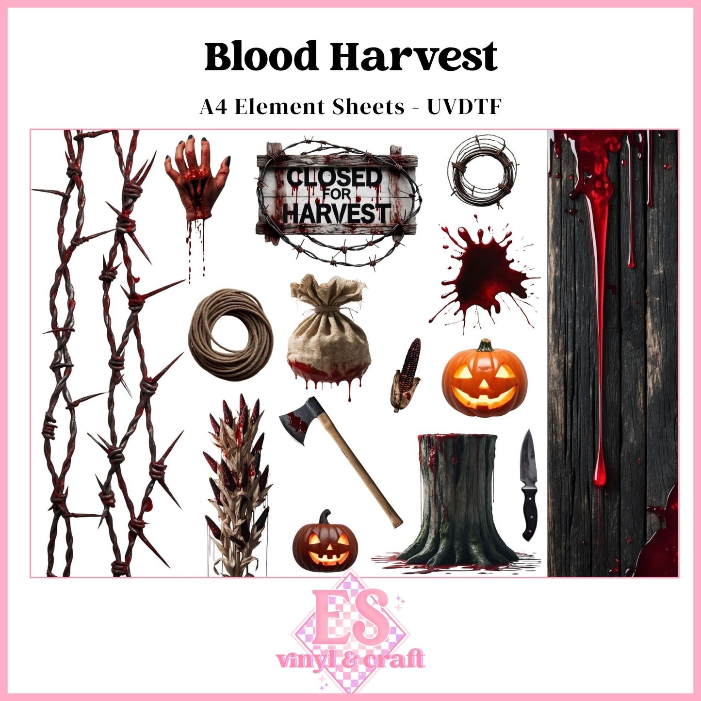 Blood Harvest - UVDTF Element Sheet