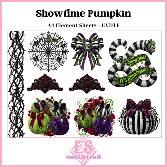 Showtime Pumpkin - UVDTF Element Sheet