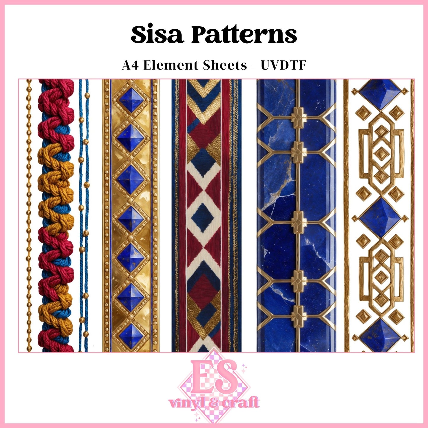 Sisa Patterns  - UVDTF Element Sheet