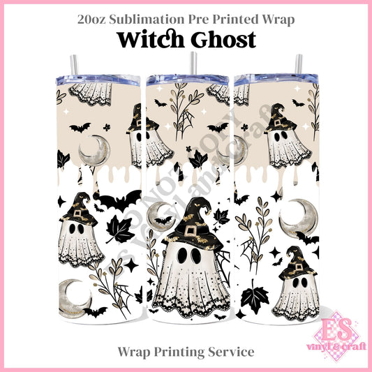 Witch Ghost - Full 20oz Tumbler Sublimation Print