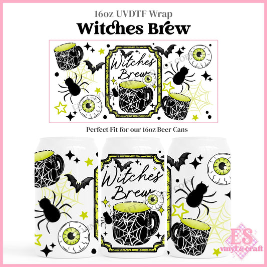 Witches Brew - 16oz Beer Can / Libbey UVDTF Transfers