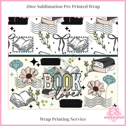 Book Lover - Full 20oz Tumbler Sublimation Print